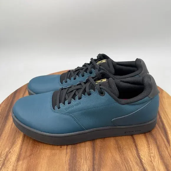 Five Ten Cycling Shoes Mens Size 10.5 Blue Leather Athletic Mountain Bike - Picture 3 of 9